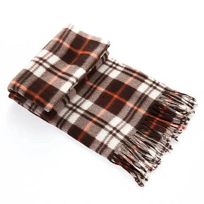 Handmade Autumn And Winter Velvet Fleece Plaid Scarf - www.Shopthatapp.com #