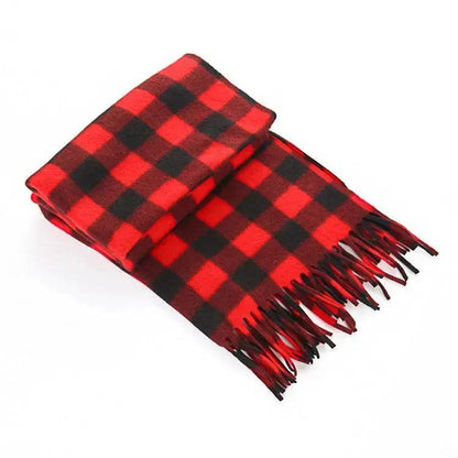 Handmade Autumn And Winter Velvet Fleece Plaid Scarf - www.Shopthatapp.com #
