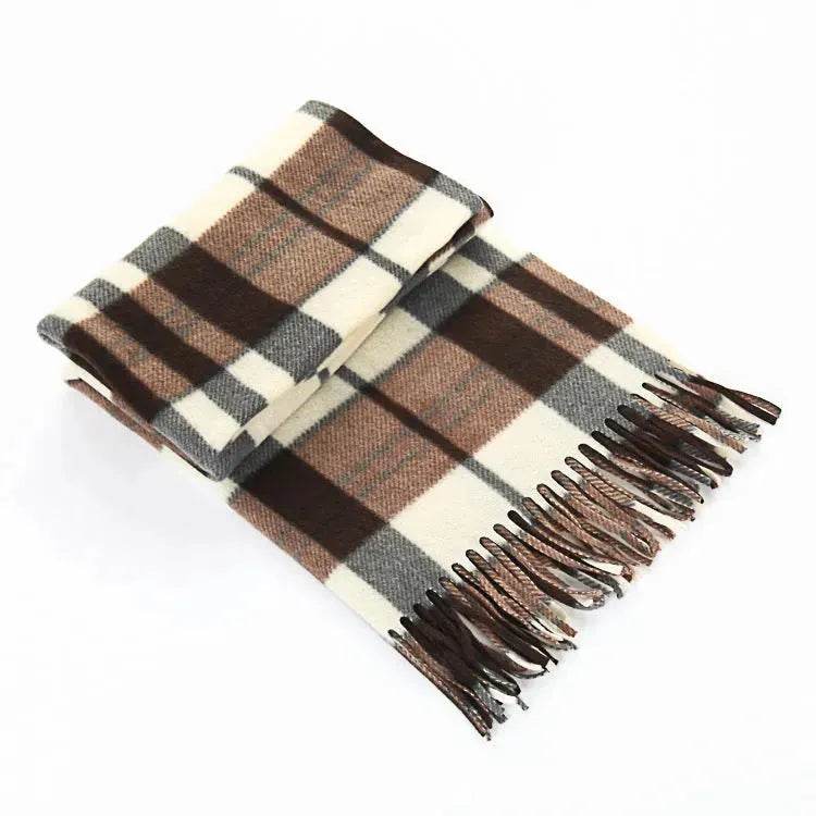 Handmade Autumn And Winter Velvet Fleece Plaid Scarf - www.Shopthatapp.com #