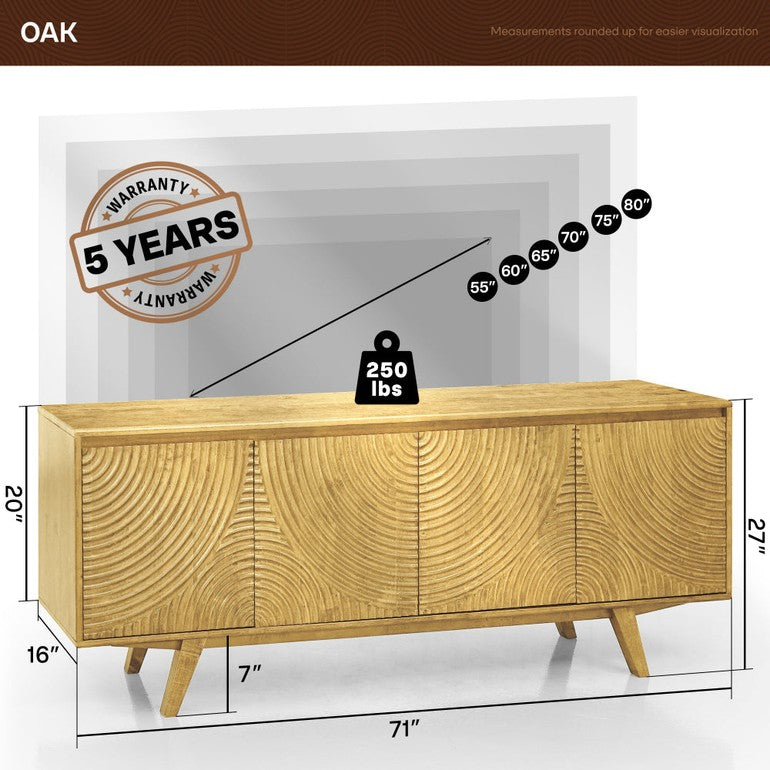 Harmony TV Stand with Storage for TVs up to 80" - www.Shopthatapp.com