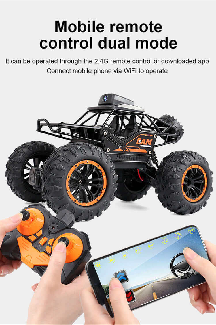 1:18 RC Car with 720P HD Camera - WiFi FPV Climbing SUV Toy | KidsToyLover - www.Shopthatapp.com