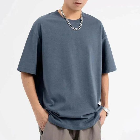 Heavy Men's Cotton Brand High Street Short Sleeve Loose T-shirt - www.Shopthatapp.com #