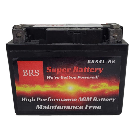 High Performance BRS4L-BS 12v Sealed AGM PowerSport 2 Year Warranty - www.Shopthatapp.com #