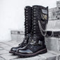 High Riding Boots Men's Frosted Locomotive Long Barrel Rock Punk - www.Shopthatapp.com