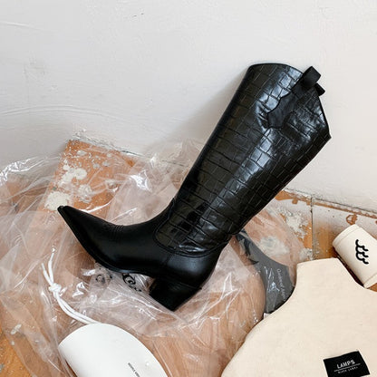 High Top Martin Boots All-match Lattice Riding Boots Women's Boots - www.Shopthatapp.com
