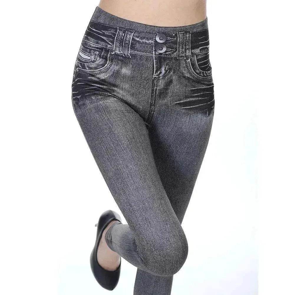 High Waisted Jeggings - Denim Leggings - www.Shopthatapp.com