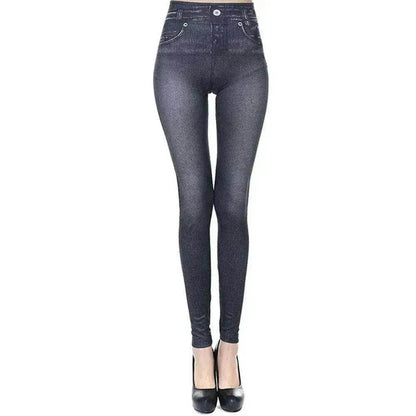High Waisted Jeggings - Denim Leggings - www.Shopthatapp.com