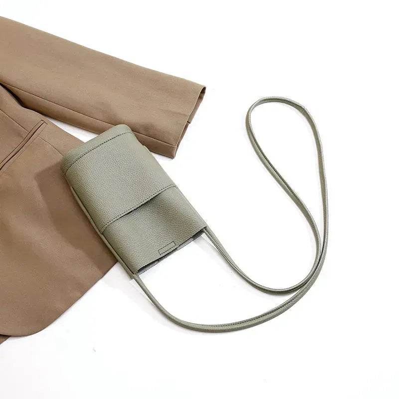 High-grade Soft Leather Mobile Phone Bag Female Mini Crossbody bag - www.Shopthatapp.com #