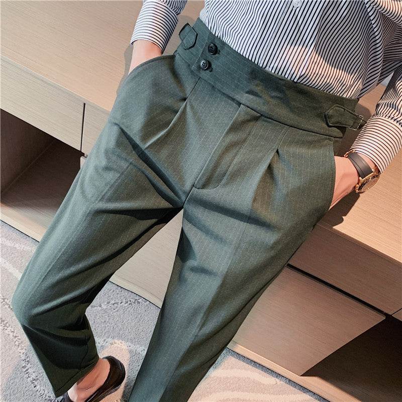 High-waisted Trousers Business Work Chinos trouser for men - www.Shopthatapp.com #