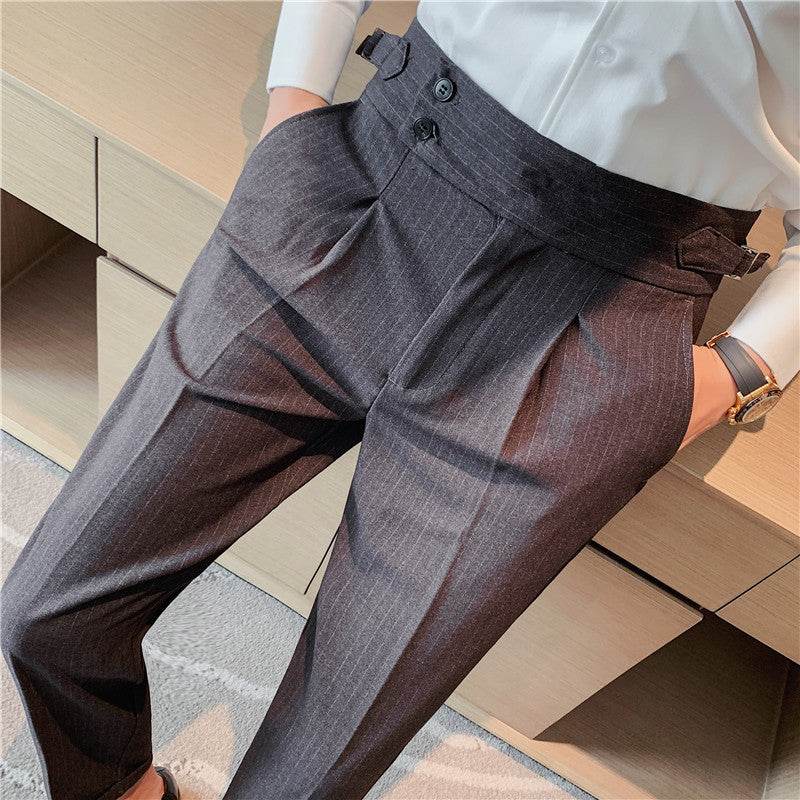 High-waisted Trousers Business Work Chinos trouser for men - www.Shopthatapp.com #