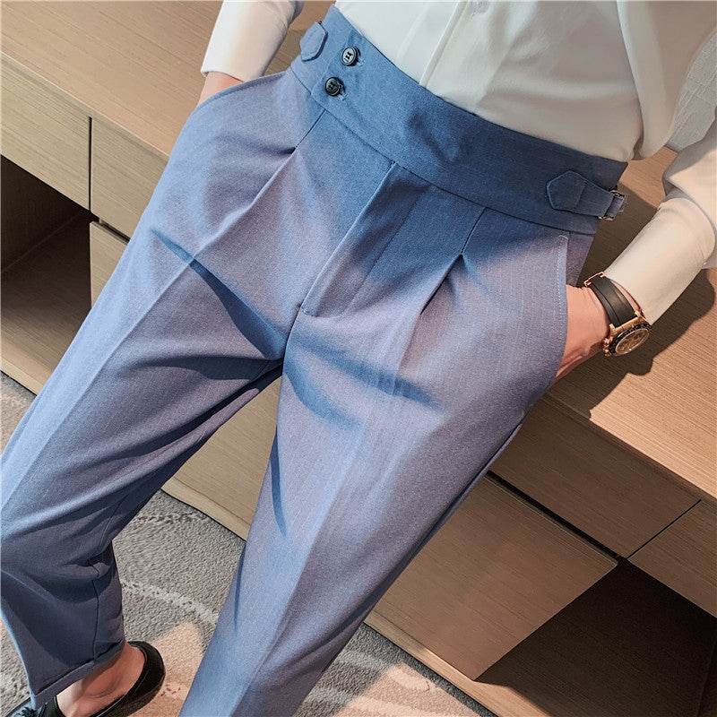 High-waisted Trousers Business Work Chinos trouser for men - www.Shopthatapp.com #