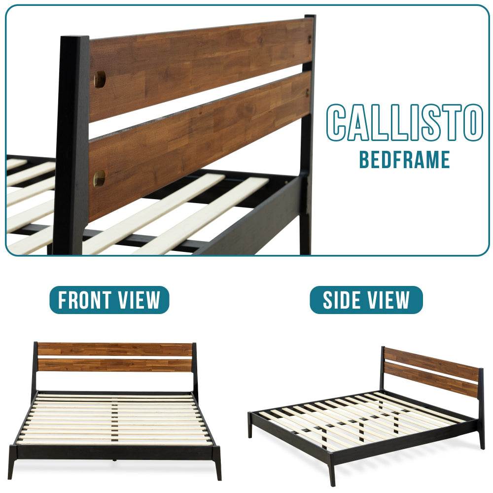 Callisto Deluxe Solid Wood Bed Frame - www.Shopthatapp.com