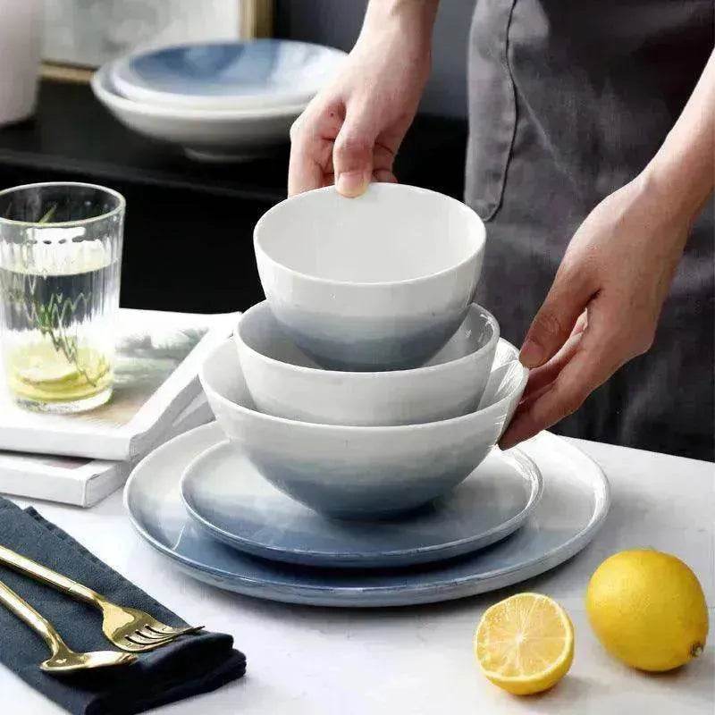 Home Creative Gradient Nordic Ceramic Plate Set - www.Shopthatapp.com