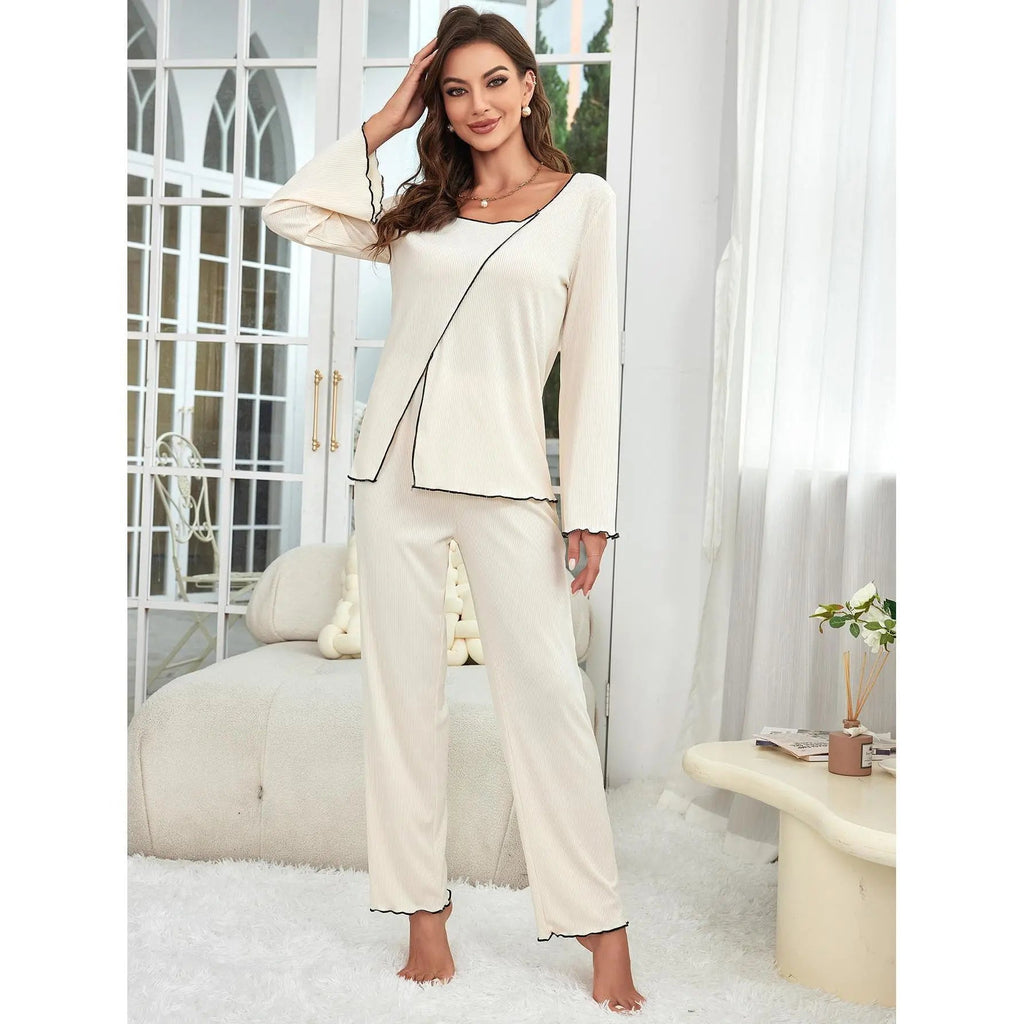 Homewear Suit Long-sleeved Pajamas For Women - www.Shopthatapp.com