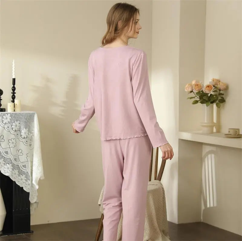 Homewear With Braces Cardigan French Style Three-piece Pajamas For Women - www.Shopthatapp.com