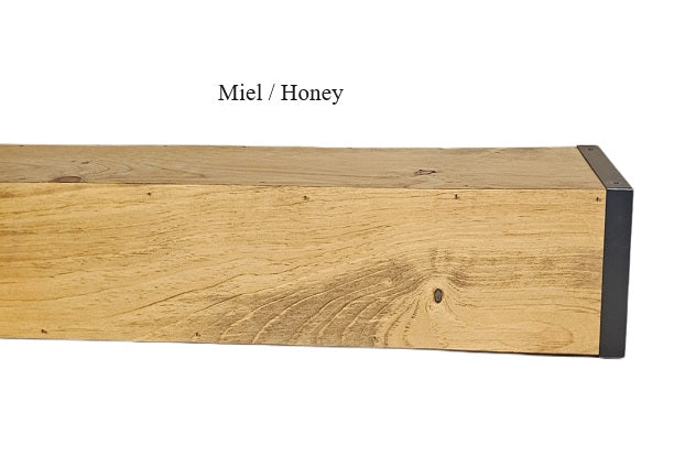 Étagère Style manteau de foyer avec embouts en métal - www.Shopthatapp.com