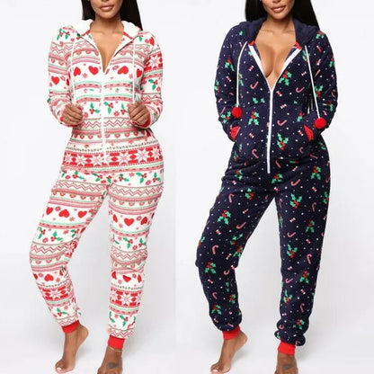 Hooded Nightwear for women Christmas Pajamas set - www.Shopthatapp.com