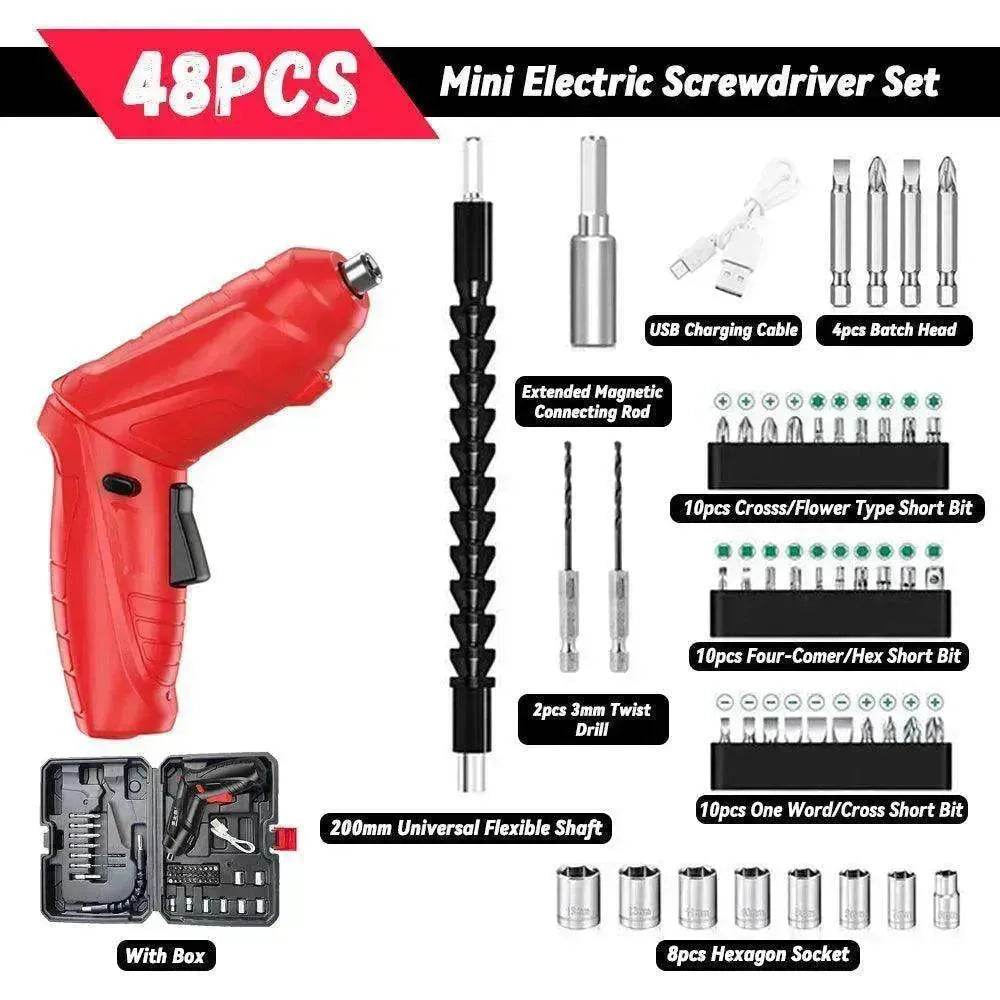 Household Small Electric Rechargeable Furniture Screwdriver Drill - www.Shopthatapp.com