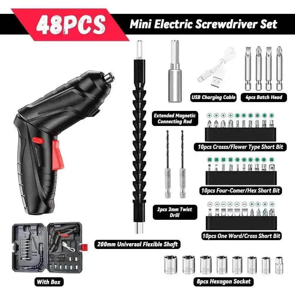 Household Small Electric Rechargeable Furniture Screwdriver Drill - www.Shopthatapp.com