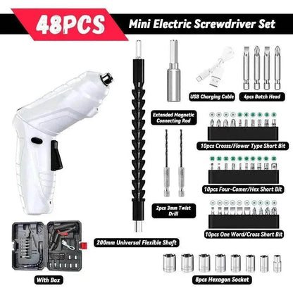 Household Small Electric Rechargeable Furniture Screwdriver Drill - www.Shopthatapp.com #