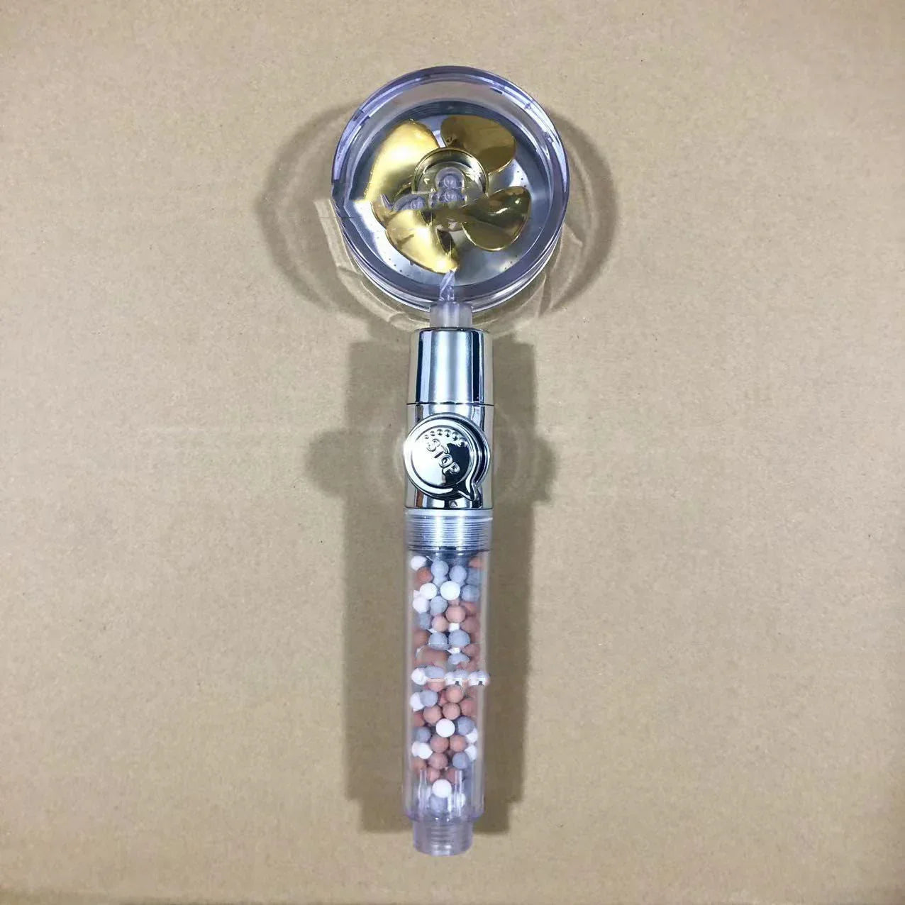 Household Turbine Tricolor Filter Ball Supercharged Shower - www.Shopthatapp.com