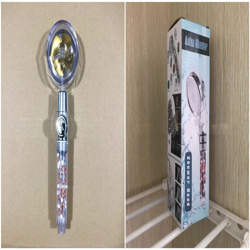 Household Turbine Tricolor Filter Ball Supercharged Shower - www.Shopthatapp.com