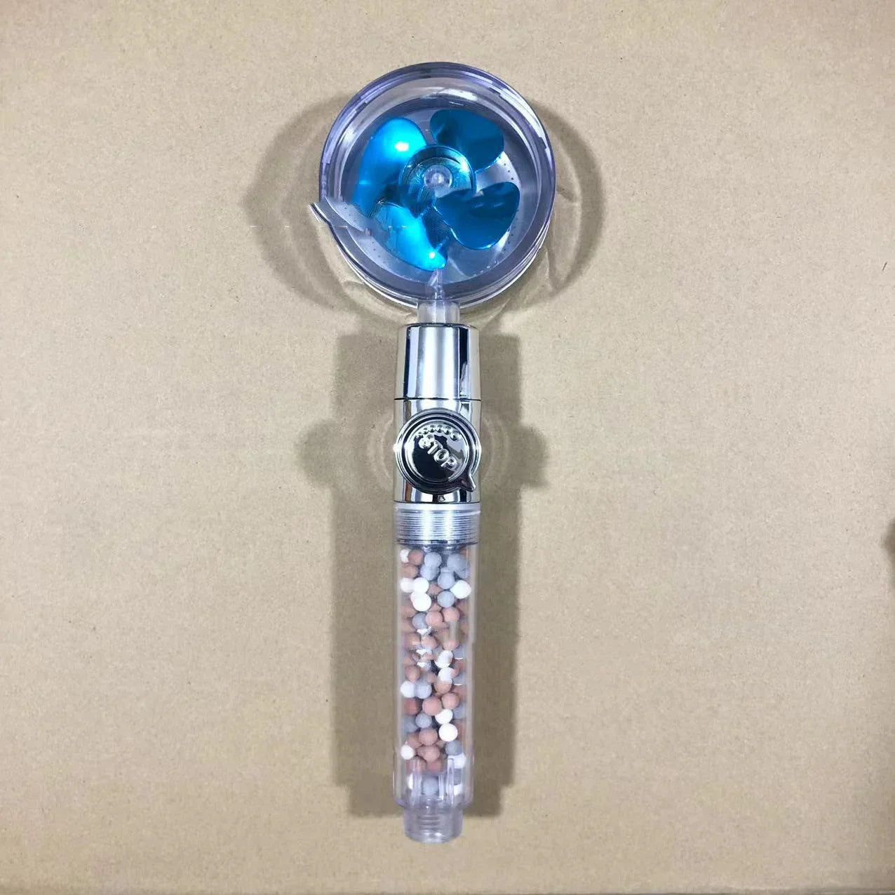 Household Turbine Tricolor Filter Ball Supercharged Shower - www.Shopthatapp.com