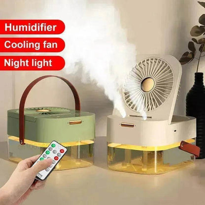 Humidifier Spray Fan Portable Fan Air Cooler Air Humidifier USB Fan Desktop Fan With Night Light For Summer Home Appliance - www.Shopthatapp.com #