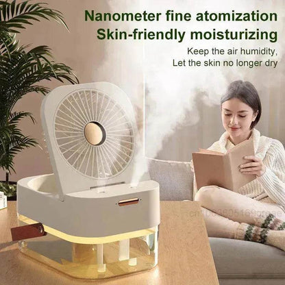 Humidifier Spray Fan Portable Fan Air Cooler Air Humidifier USB Fan Desktop Fan With Night Light For Summer Home Appliance - www.Shopthatapp.com #