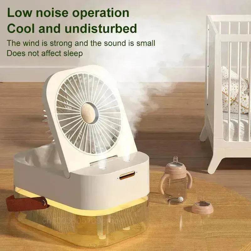 Humidifier Spray Fan Portable Fan Air Cooler Air Humidifier USB Fan Desktop Fan With Night Light For Summer Home Appliance - www.Shopthatapp.com #