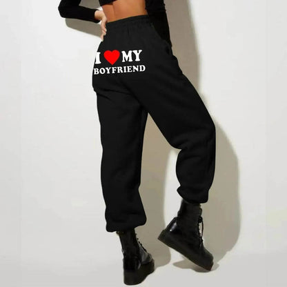 I Love MY BOYFRIEND Printed Trousers Casual Sweatpants Men And Women Sports Pants - www.Shopthatapp.com #