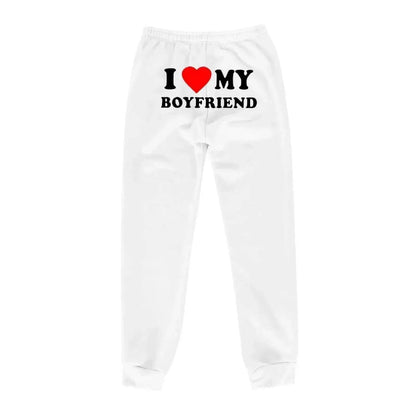 I Love MY BOYFRIEND Printed Trousers Casual Sweatpants Men And Women Sports Pants - www.Shopthatapp.com #