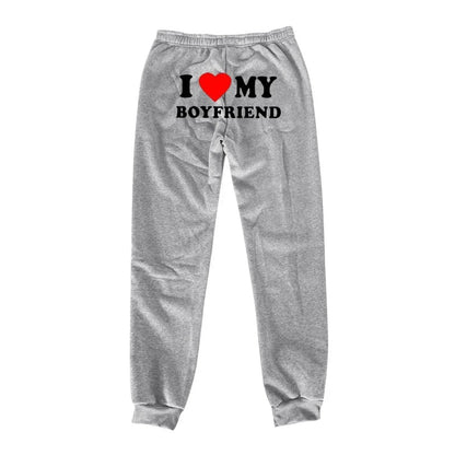 I Love MY BOYFRIEND Printed Trousers Casual Sweatpants Men And Women Sports Pants - www.Shopthatapp.com #