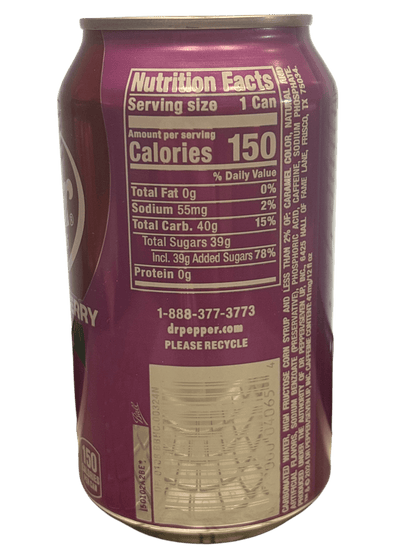 Dr. Pepper Blackberry Soda Can 355ML - U.S Edition - www.Shopthatapp.com