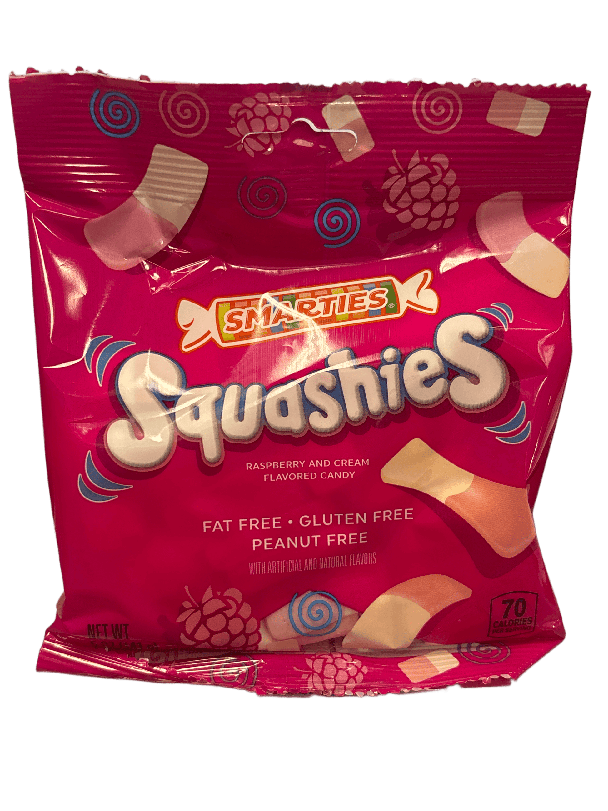 Squashies Smarties Raspberry And Cream Candy Bag 141G - U.S Edition - www.Shopthatapp.com