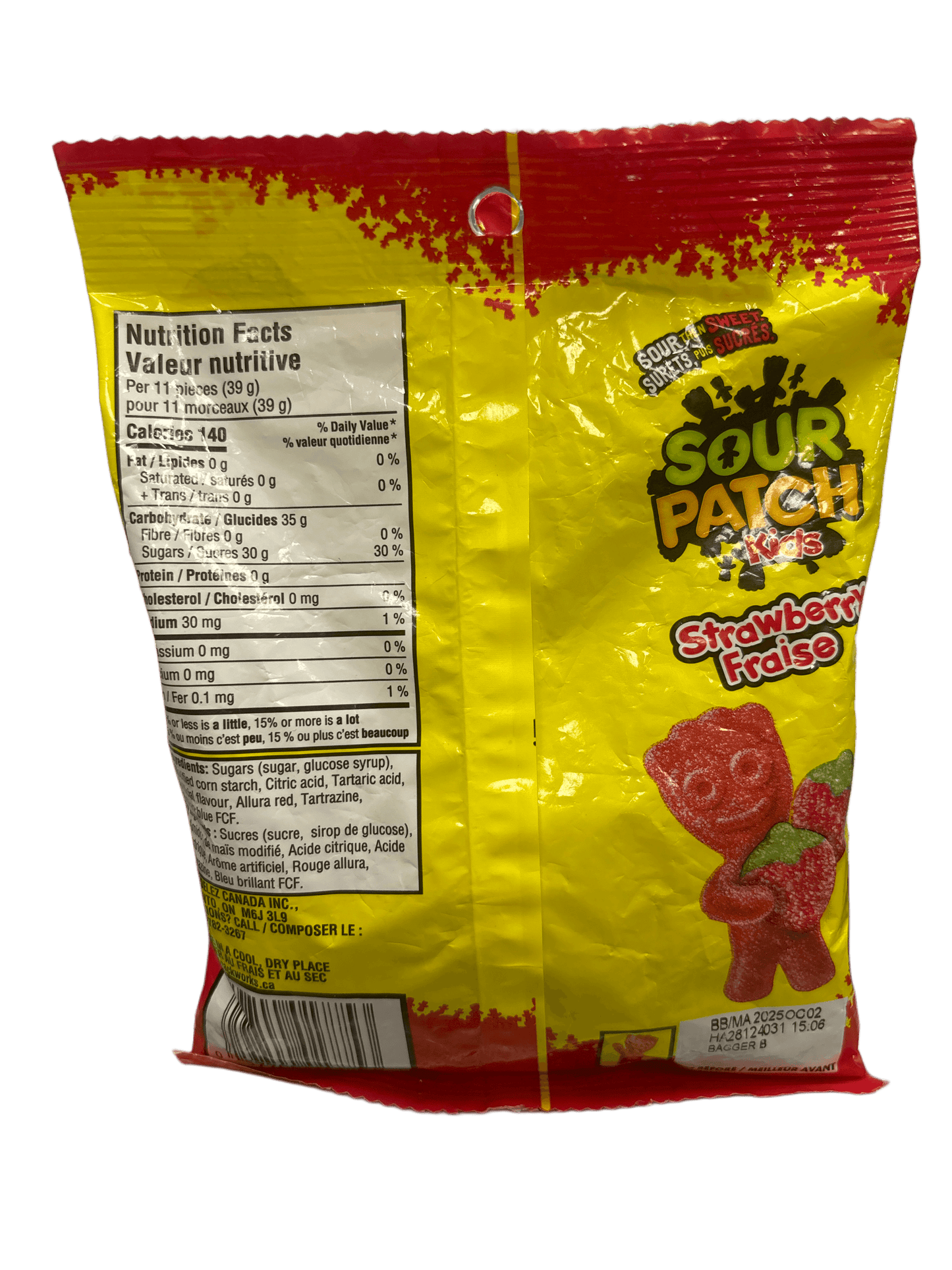Sour Patch Kids Strawberry Candy Bag 154G - Canadian Edition - www.Shopthatapp.com