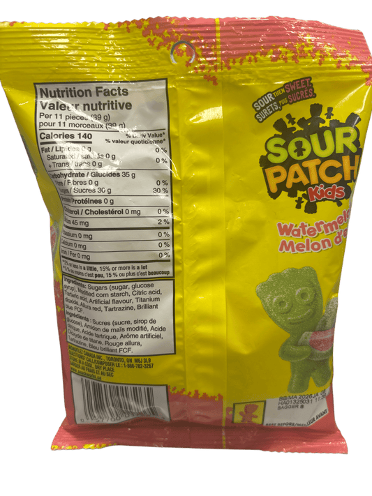 Sour Patch Kids Watermelon Candy Bag 154G - Canadian Edition - www.Shopthatapp.com