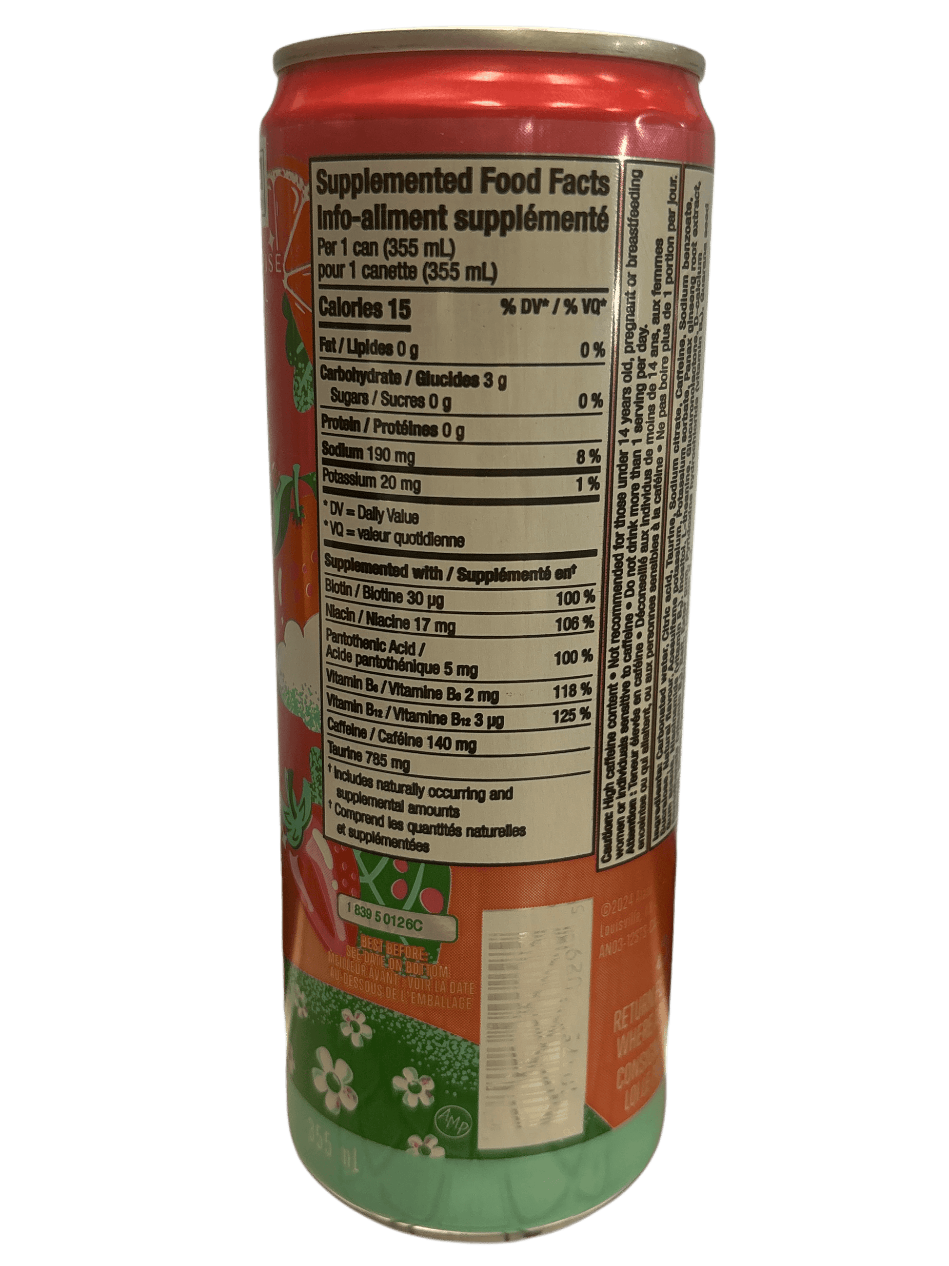 Alani Nu Strawberry Sunrise Energy Drink 355ML - Canadian Edition - www.Shopthatapp.com