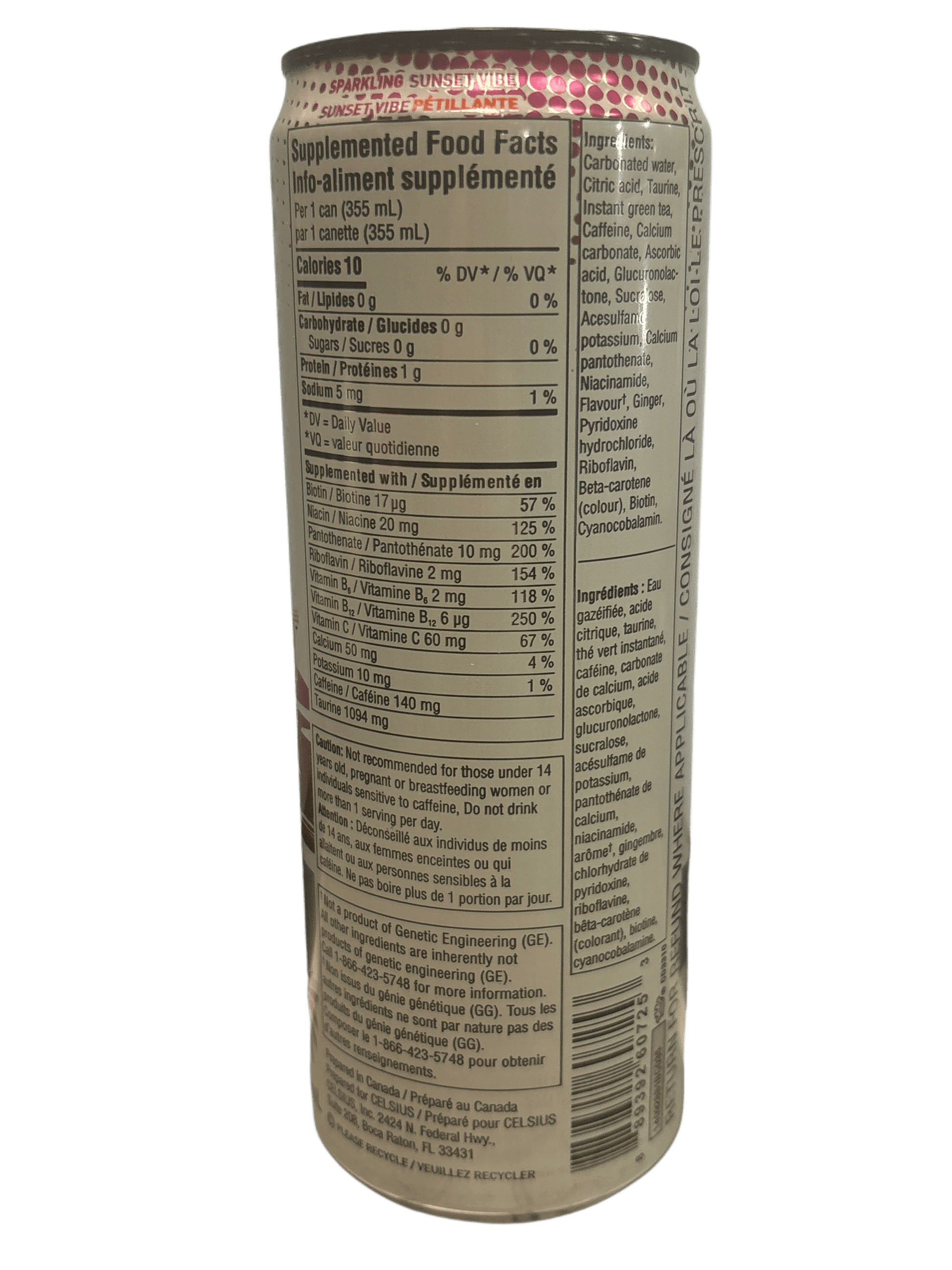 Celsius Sunset Vibe Energy Drink 355ML - Canada Edition - www.Shopthatapp.com