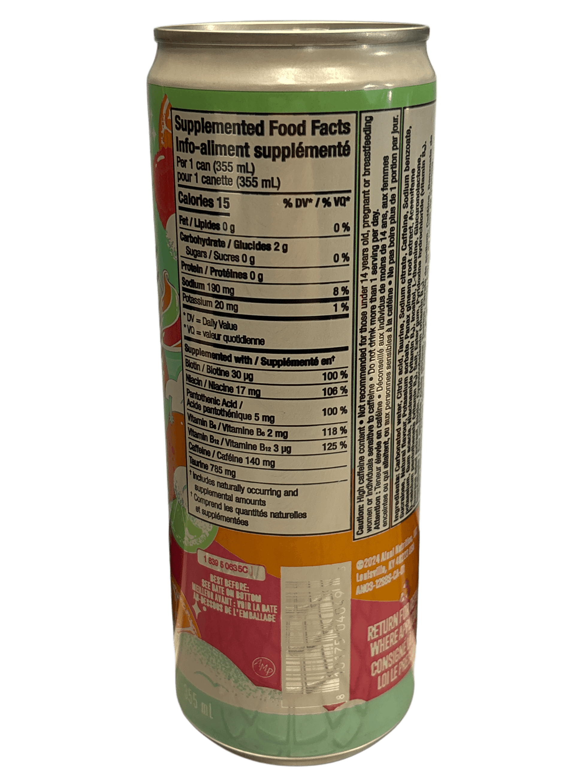 Alani Nu Sherbet Swirl Sorbet Energy Drink 500ML - Canadian Edition - www.Shopthatapp.com