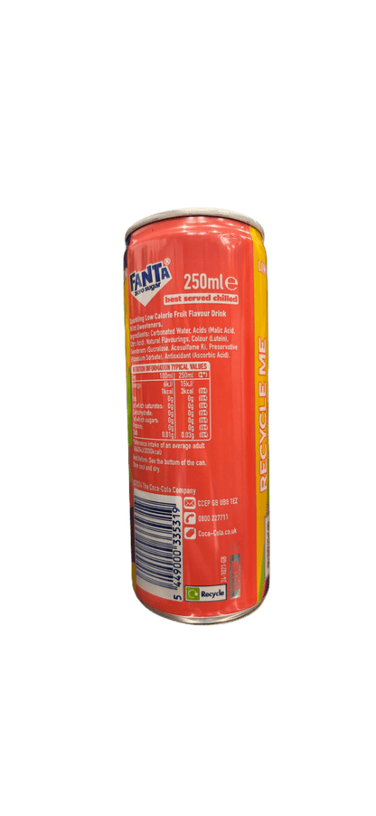 Fanta Tutti Fruitti Taste Zero Sugar Drink 250ML - U.K Limited Edition - www.Shopthatapp.com