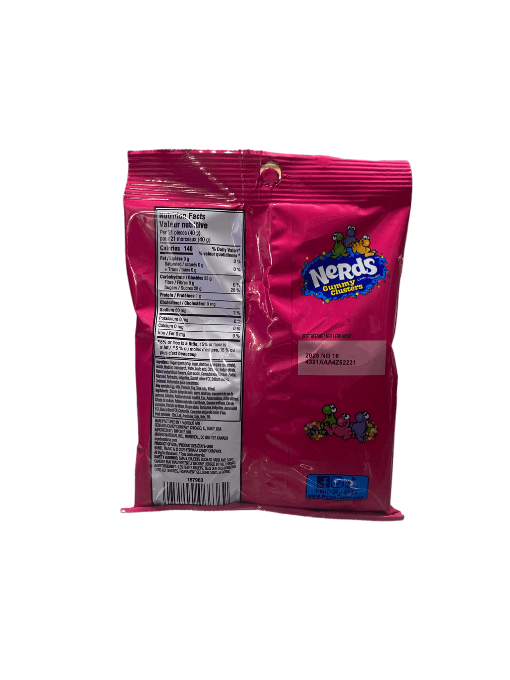 Nerds Gummy Clusters Bag - 5oz - Canadian Edition - www.Shopthatapp.com
