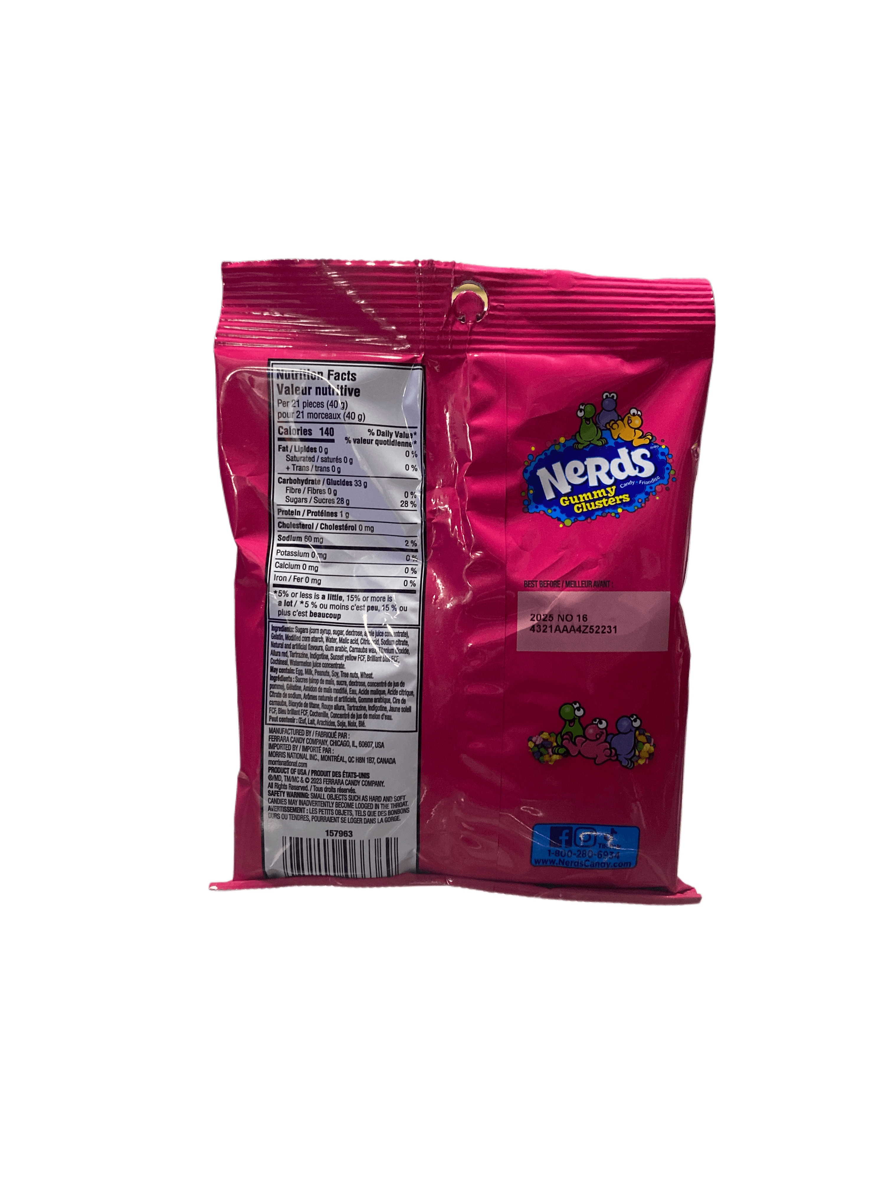 Nerds Gummy Clusters Bag - 5oz - Canadian Edition - www.Shopthatapp.com