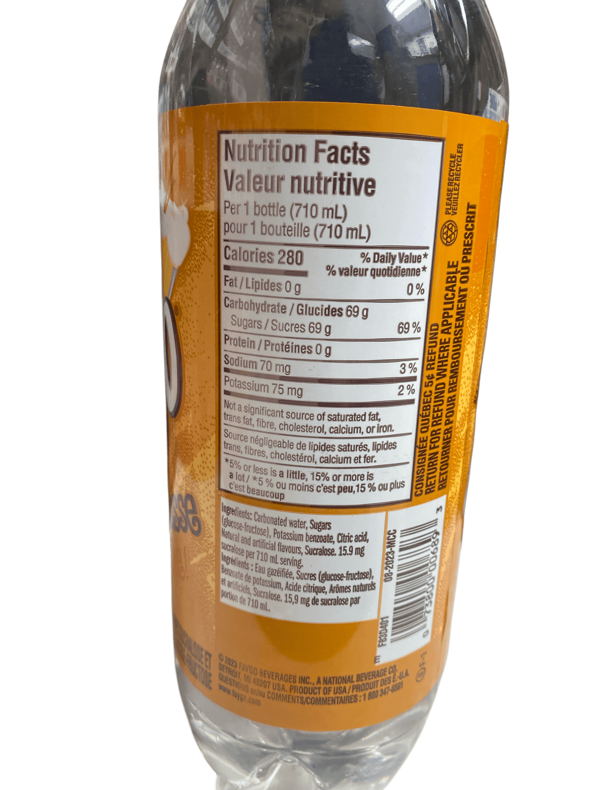 Faygo Creme Soda Drink 710mL - www.Shopthatapp.com