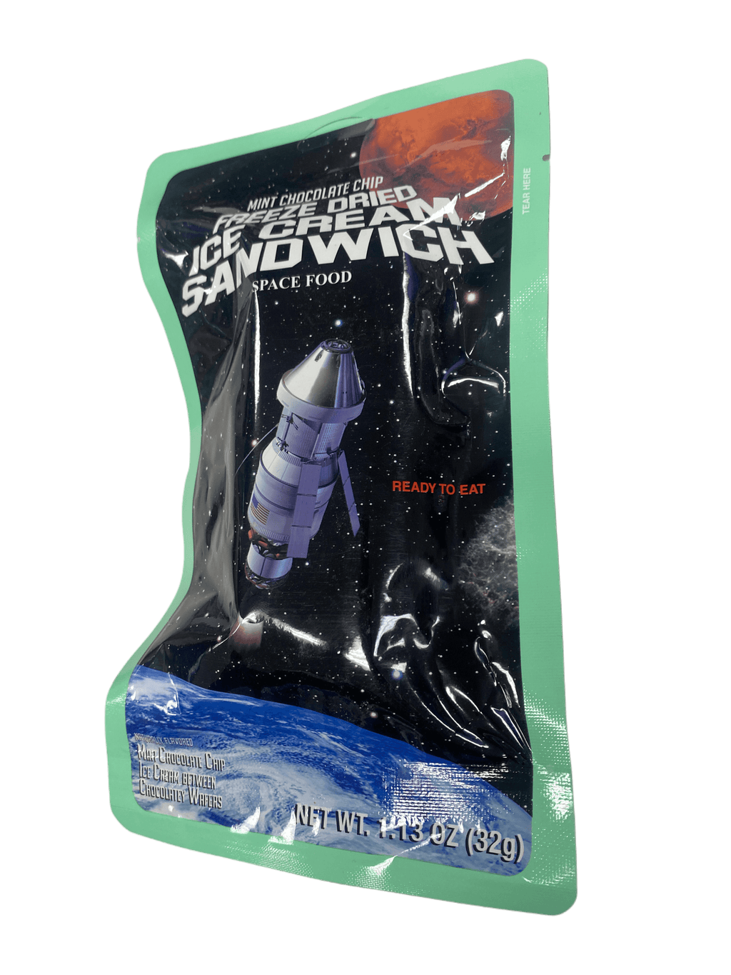 Mint Chocolate Chip Freeze Dried Ice Cream Sandwich Space Food - www.Shopthatapp.com