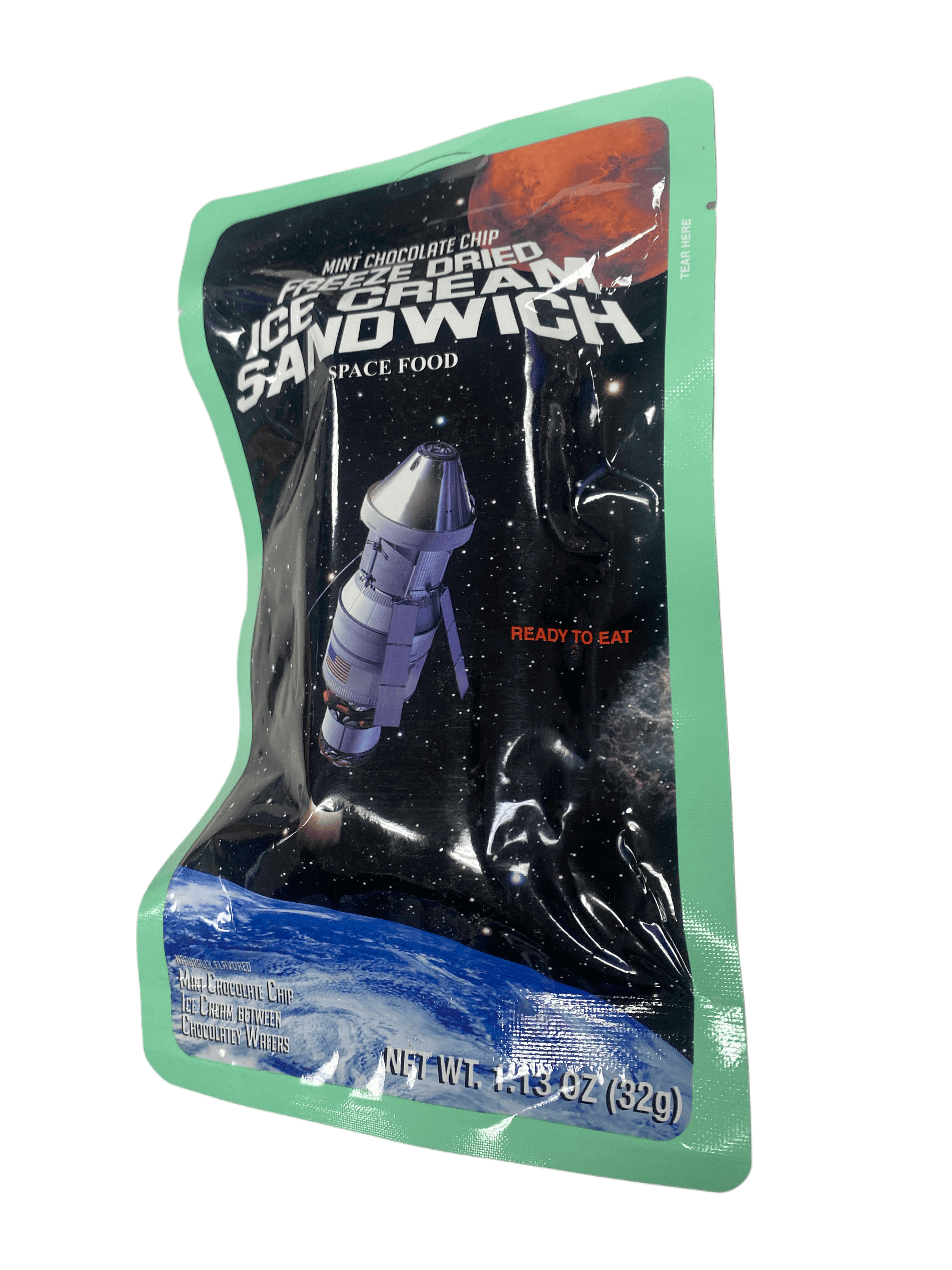 Mint Chocolate Chip Freeze Dried Ice Cream Sandwich Space Food - www.Shopthatapp.com