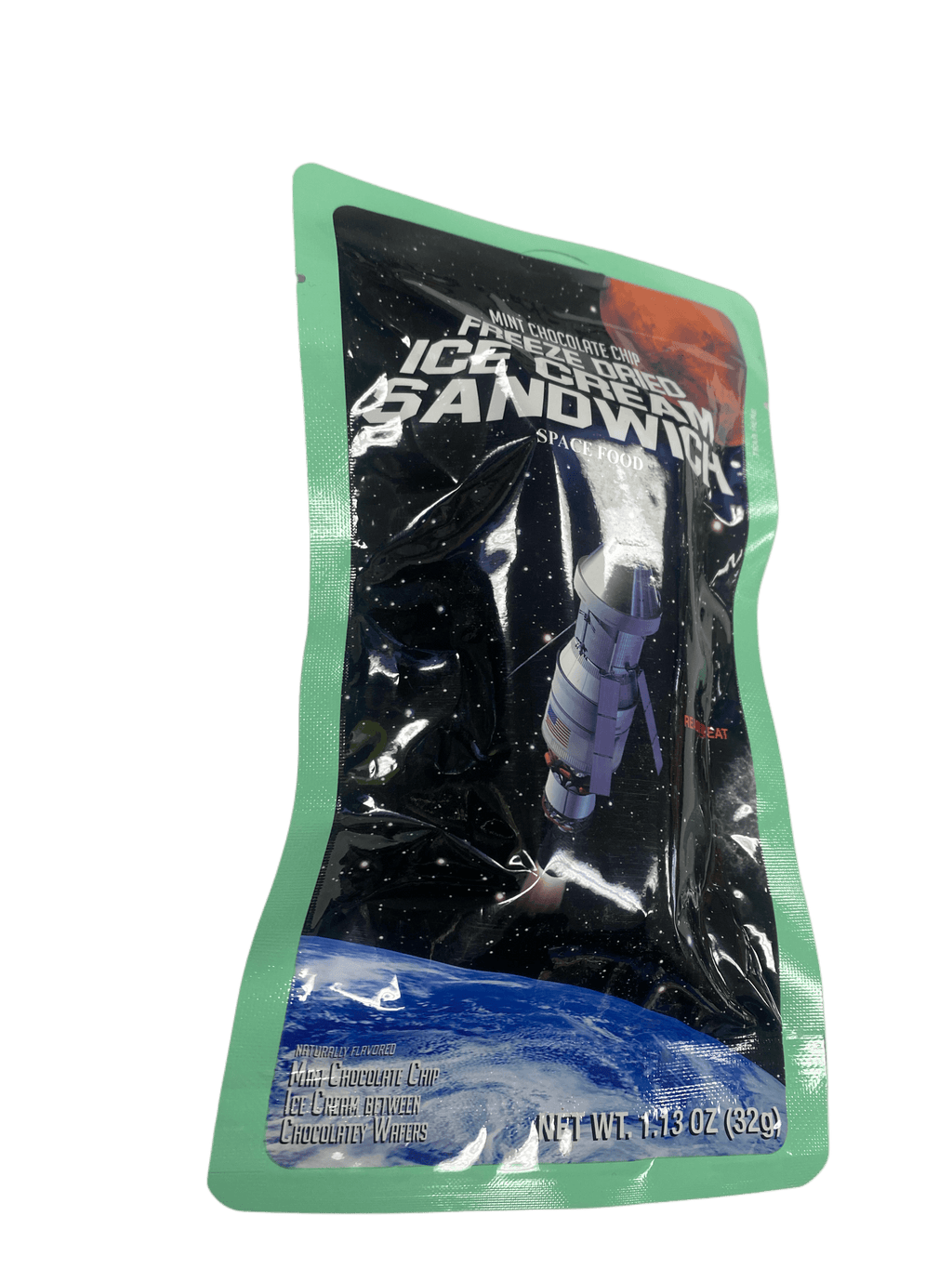 Mint Chocolate Chip Freeze Dried Ice Cream Sandwich Space Food - www.Shopthatapp.com