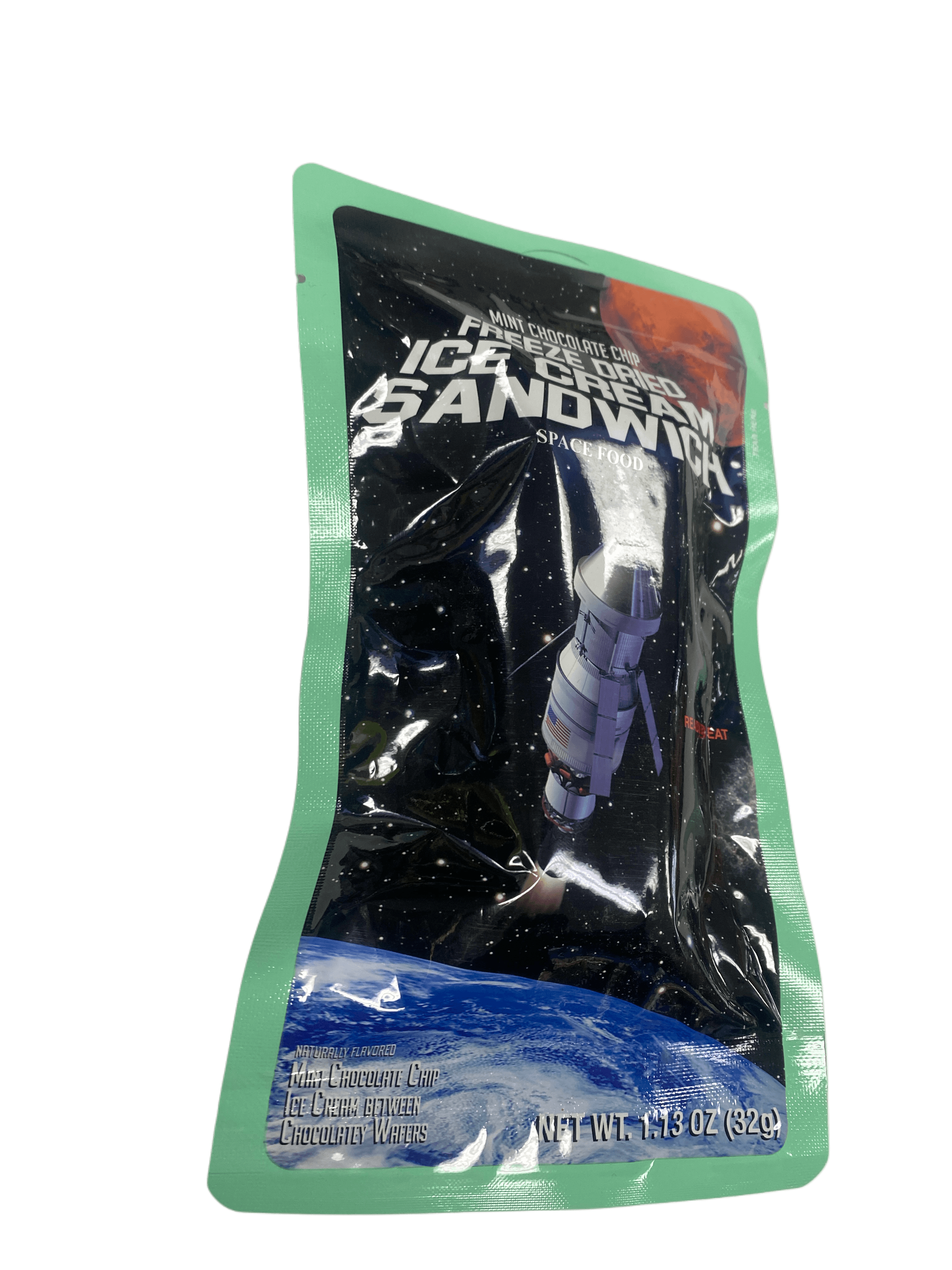 Mint Chocolate Chip Freeze Dried Ice Cream Sandwich Space Food - www.Shopthatapp.com