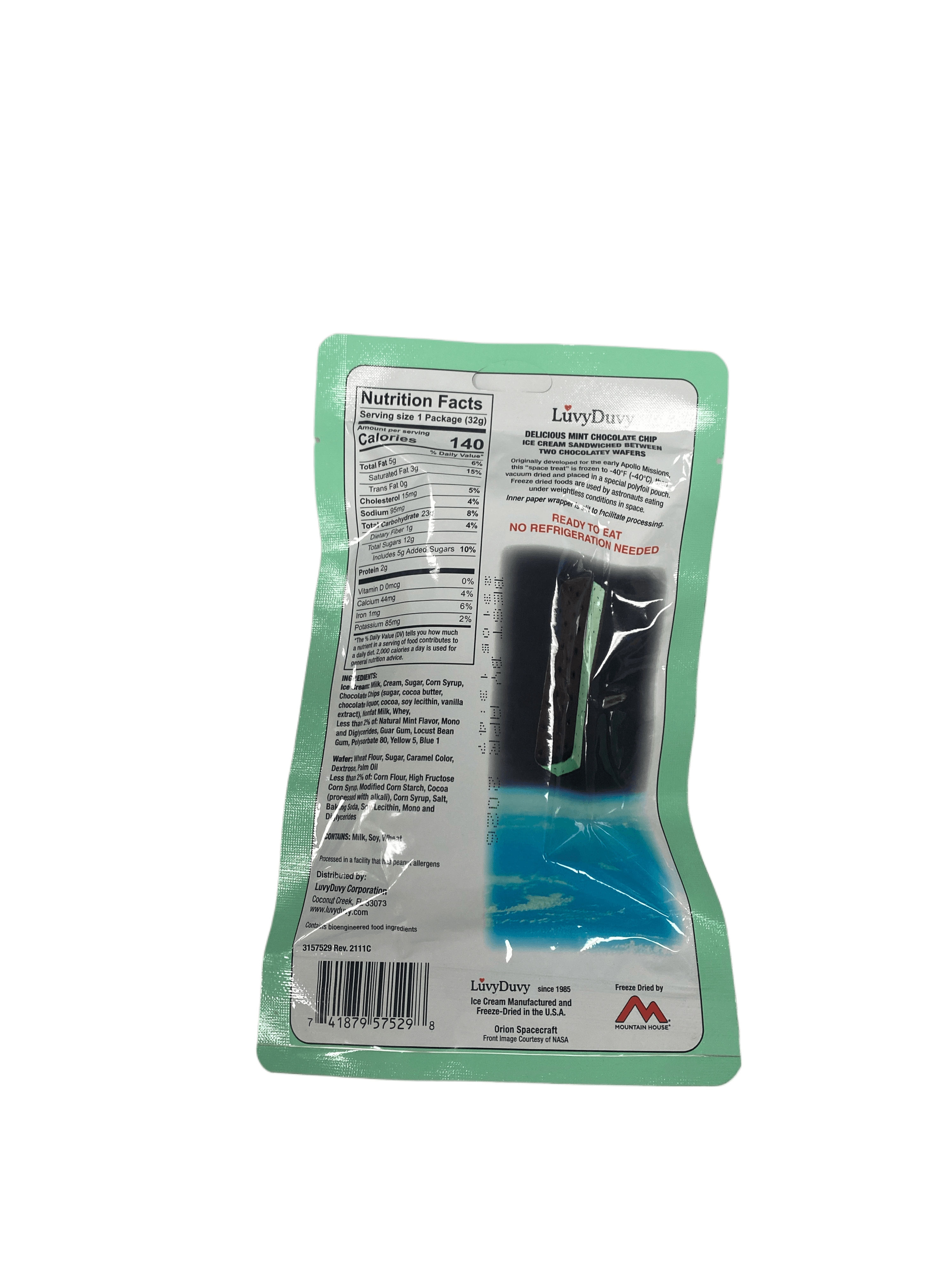 Mint Chocolate Chip Freeze Dried Ice Cream Sandwich Space Food - www.Shopthatapp.com