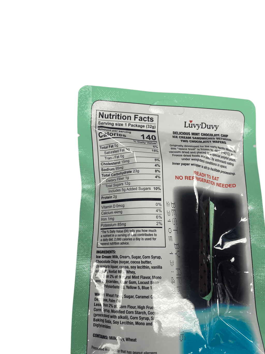 Mint Chocolate Chip Freeze Dried Ice Cream Sandwich Space Food - www.Shopthatapp.com